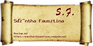 Sántha Fausztina névjegykártya